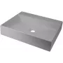DEANTE granieten composiet wastafel met afdruipvlak - 500x400 mm grafietzwart