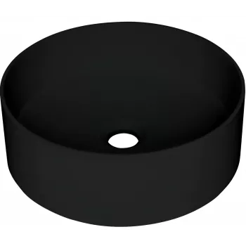 DEANTE granieten wastafel 780x435mm zwart enkele kom met afdruiprek