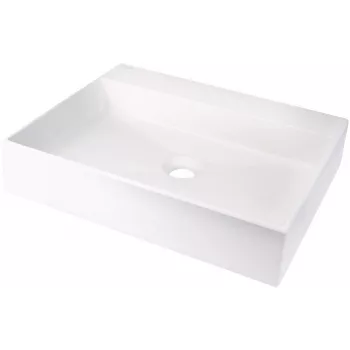 DEANTE granieten wastafel met kraangat - 500x400 mm antracietgrijs
