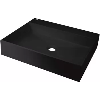 DEANTE graniet opbouwwastafel met kraangat - 500x400 mm grafietzwart