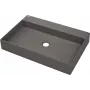 DEANTE graniet opbouwwastafel met kraangat - 60x40 cm antraciet