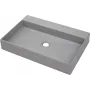 DEANTE graniet opbouwwastafel met kraangat - 60x40 cm grafiet