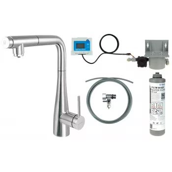 DEANTE keukenkraan met waterfiltersysteem en uittrekbare uitloop BREF075M chroom