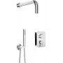 DEANTE Neo Nero inbouw-doucheset met mengkraan BOX en handdouche, mat zwart, 250 mm regendouche