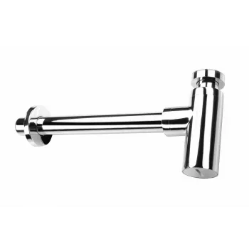 DEANTE NHC 031K ronde wastafel sifon, verchroomde messing flessensifon