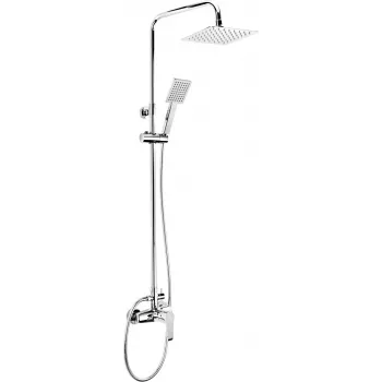 DEANTE regendouchesysteem met eenhendelmengkraan, chroom, 250 mm kop