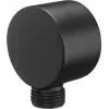 Deante Cascada NAC_N54K ronde haakse aansluiting voor doucheslang, 1/2 inch, Nero zwart