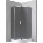 DEANTE halfronde douchecabine met douchebak 90x90 cm