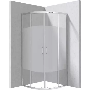 DEANTE douchewand halfrond 90x90 cm - strepenpatroon