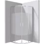 DEANTE douchewand halfrond 90x90 cm - strepenpatroon