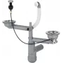 DEANTE sifon voor 1,5- en 2-baks granieten spoelbak - space-saver