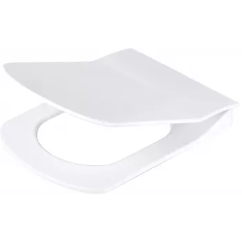 DEANTE Slim Soft-Close Toiletbril - D-vorm, Duroplast, Wit, Quick Release