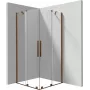 DEANTE douchecabine vierkant 100x100 cm, chroom, veiligheidsglas, dubbele schuifdeuren