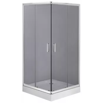 DEANTE douchecabine vierkant 80x80 cm chroom veiligheidsglas