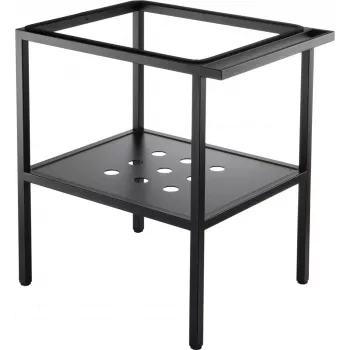 DEANTE staande console voor badkamer - 66,5x50 cm, zwart, staal, vrijstaand
