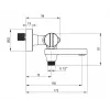 DEANTE Thermostatische badkraan zwart wandmontage messing