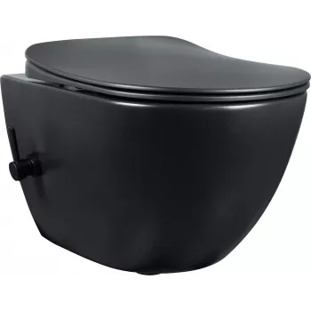 DEANTE toilet met bidetfunctie - met mengkraan, staand toilet, randloos, dual flush 3/5L, wit, keramiek, soft-close zitting
