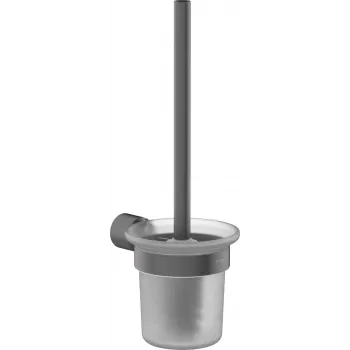 DEANTE wand-WC-borstel chroom zilver matglas
