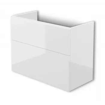 DEANTE Wasmeubel zonder Blad, Wit Mat, 2 Lades, Wandmontage