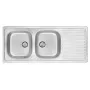 DEANTE ZEU 0210 2-baks granieten composiet spoelbak met afdruiprek, onyx
