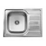 DEANTE ZEX 011A 1-bowl granieten composiet spoelbak met afdruipgedeelte, onyx zwart, 620x500 mm