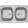 DEANTE ZM5 0200 2-bowl RVS opbouwspoelbak - geborsteld afwerking