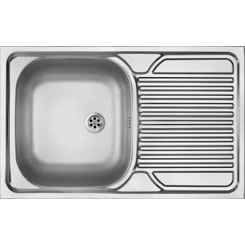 DEANTE ZM5 3110 1-bowl granieten composiet spoelbak met afdruipgedeelte - opbouw, onyx zwart