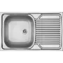 DEANTE ZM5 3110 1-bowl granieten composiet spoelbak met afdruipgedeelte - opbouw, onyx zwart