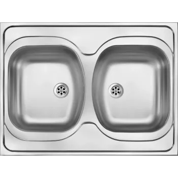 DEANTE ZM6 spoelbak van roestvrij staal, 2 bakken, voor inbouw