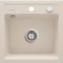 DEANTE ZQZ 5103 1-bowl granieten spoelbak zwart met geïntegreerde afdruiprek