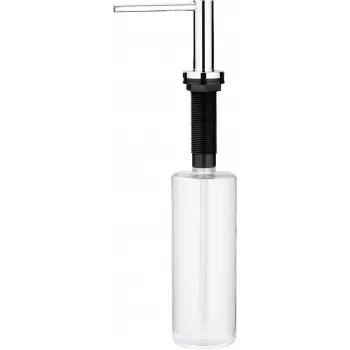 DEANTE ZZZ 00DD afwasmiddeldispenser met sponshouder, 350 ml, zwart