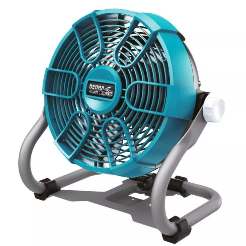 DEDRA DED7074 18V accuventilator 230mm 3 standen met ophanghaak en statiefhouder