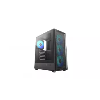 Deepcool CC550 4F mid-tower behuizing, 4x 120mm LED-ventilator, gehard glas, zwart