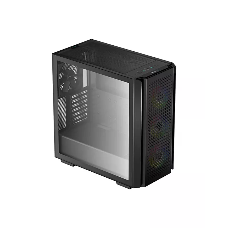 Deepcool CG560 mid tower behuizing met gehard glazen zijvenster, zwart