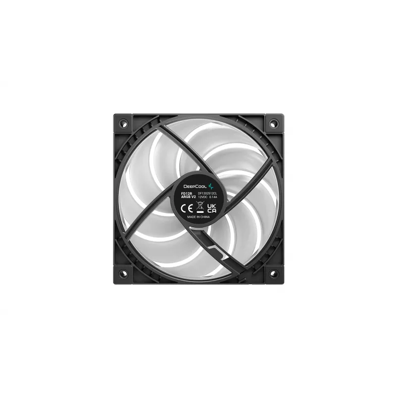 Deepcool FD12R ARGB V2 120mm PWM Addressable RGB behuizingsventilator - zwart