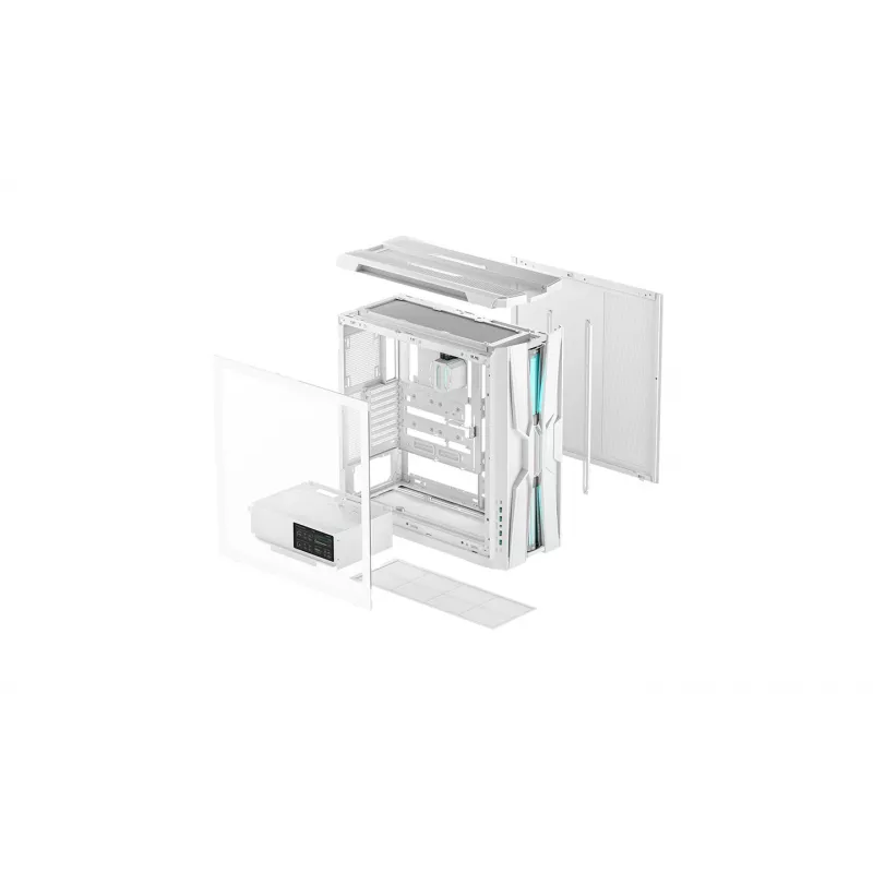 Deepcool GENOME III witte full-tower behuizing met geïntegreerde 360mm vloeistofkoeling