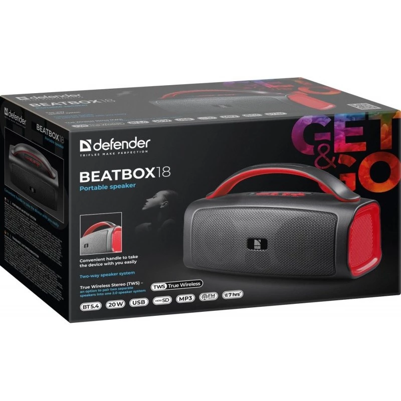 Defender Beatbox 18 20W Bluetooth-luidspreker
