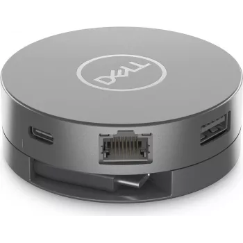 Dell 6-in-1 USB-C multiport-adapter DA305Z - HDMI, DisplayPort, VGA, USB-A, USB-C PD, Gigabit Ethernet