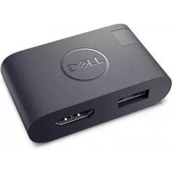 Dell USB Type-C naar HDMI/USB Type-A adapter (DA20) – 4K HDMI, USB 3.0, zwart