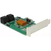 DeLOCK 4 poorts SATA 6Gb/s PCIe 2.0 x1 controllerkaart met Marvell 88SE9215
