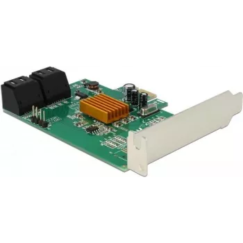 DeLOCK 4 poorts SATA 6Gb/s PCIe 2.0 x1 controllerkaart met Marvell 88SE9215