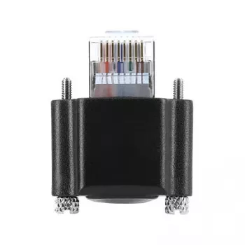 Delock 4m GigE camera-kabel Cat.6 S/FTP RJ45 90° haakse screw-lock naar RJ45 recht - zwart