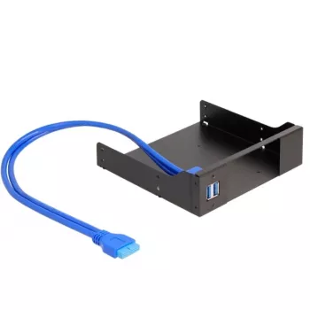 Delock 5,25 inch metalen inbouwframe voor slim-bay wisselframes met USB 5 Gbps (18006)