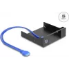 Delock 5,25 inch metalen inbouwframe voor slim-bay wisselframes met USB 5 Gbps (18006)