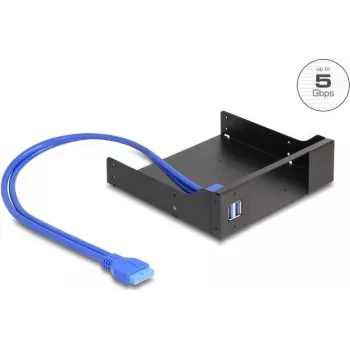 Delock 5,25 inch metalen inbouwframe voor slim-bay wisselframes met USB 5 Gbps (18006)