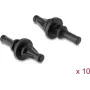 Delock antivibratie siliconenhouders voor ventilatoren, kort, 10 stuks, zwart (62199)