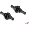Delock antivibratie siliconenhouder voor ventilatoren, kort, 50 stuks, zwart (60985)