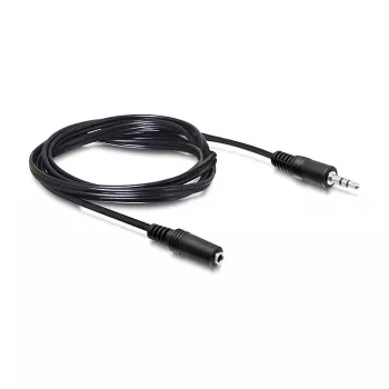 DELOCK audio-verlengkabel 3,5 mm jack stekker naar bus 3 m zwart