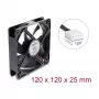 Delock axiale ventilator 48 V DC, 120 x 120 x 25 mm, 4-pins PWM, zwart