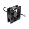 Delock axiale ventilator 48 V DC, 80 x 80 x 25 mm, 2-pins stekker, zwart